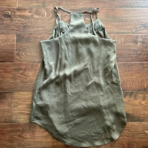 Studio Y Olive Green Tank Top with Gems | Olive Green Tank Top | Green Tank Top - Picture 7 of 11